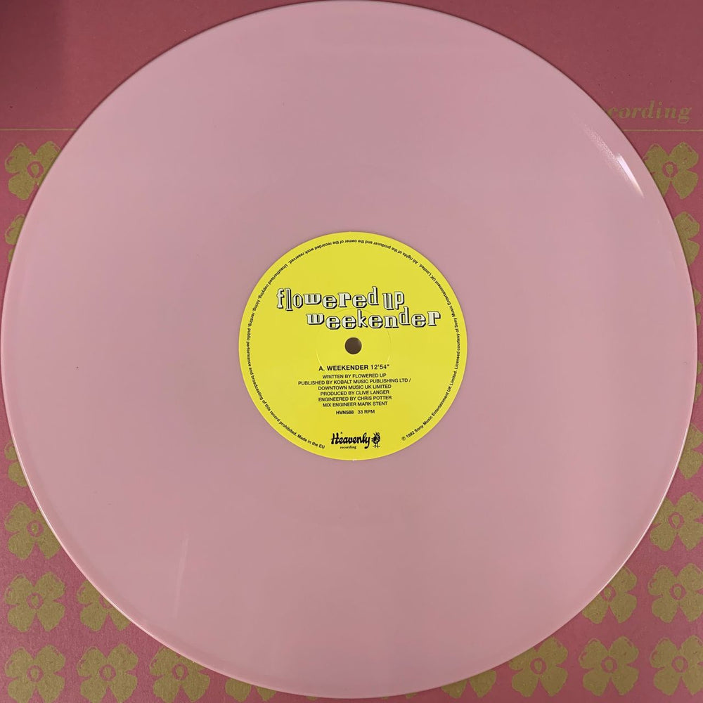 Flowered Up Weekender - Pale Pink Vinyl UK 12" vinyl single (12 inch record / Maxi-single) HVN588