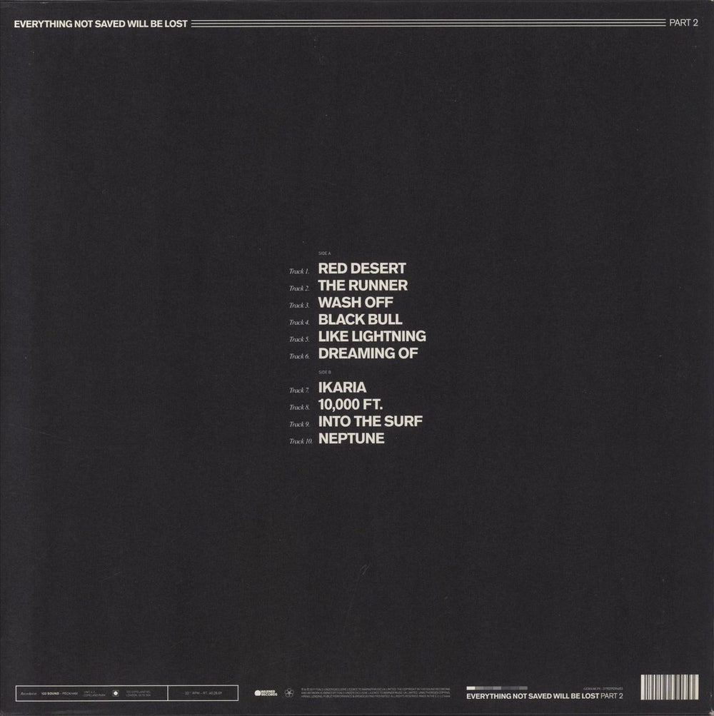 Foals Everything Not Saved Will Be Lost Part 2 - 180gm Neon Orange Vinyl UK vinyl LP album (LP record) 0190295378479