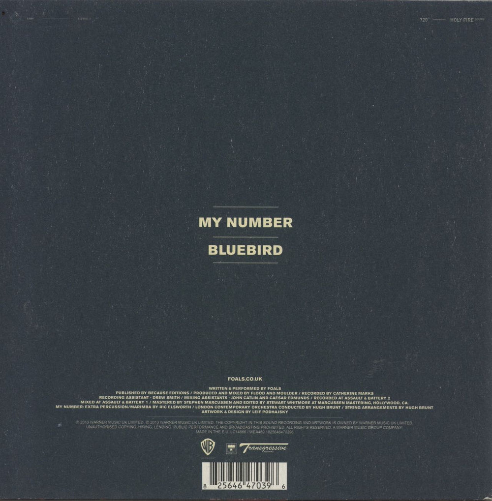 Foals My Number - RSD13 UK 7" vinyl single (7 inch record / 45) 825646470396