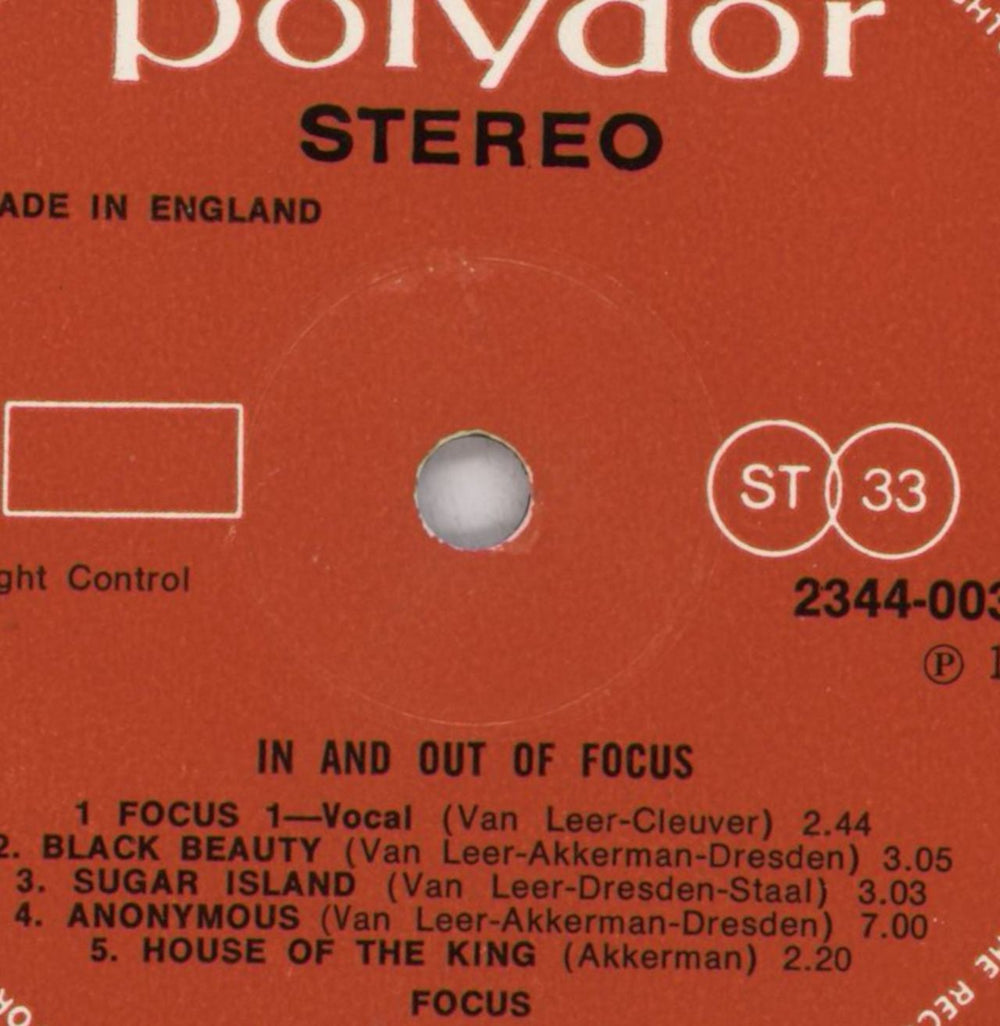 Focus In And Out Of Focus - 2nd UK vinyl LP album (LP record) FOCLPIN278038