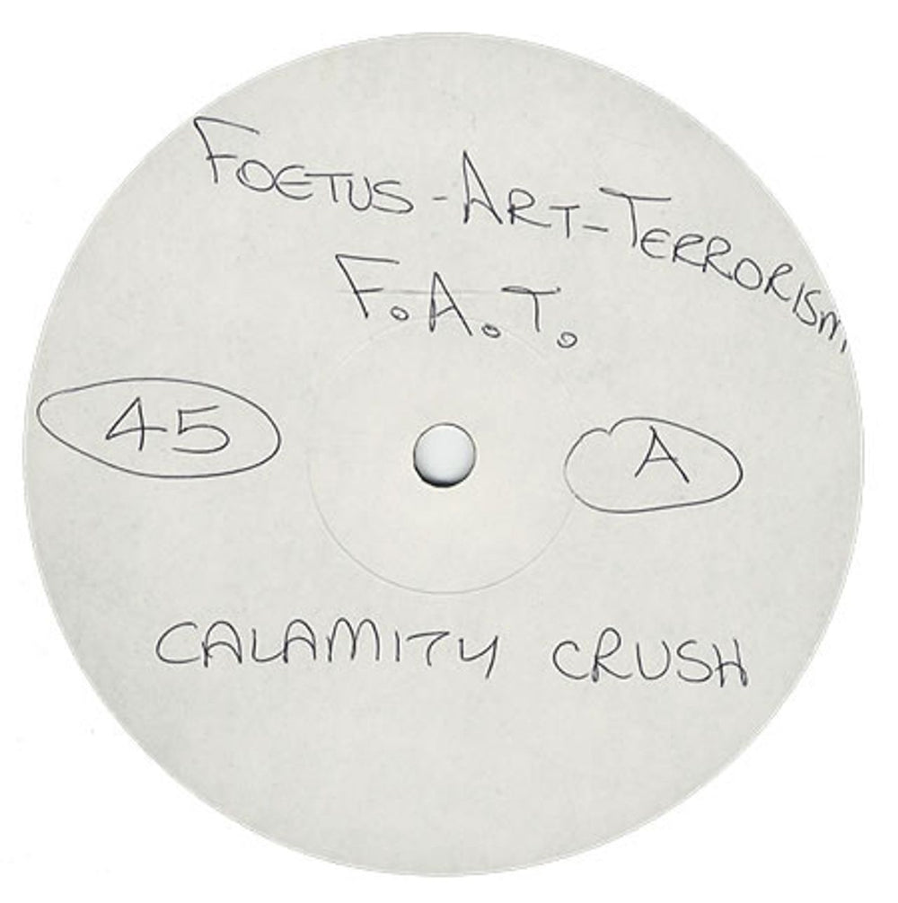 Foetus (+incarnations of) Calamity Crush UK Promo 12" vinyl single (12 inch record / Maxi-single) WOMBFAT1112