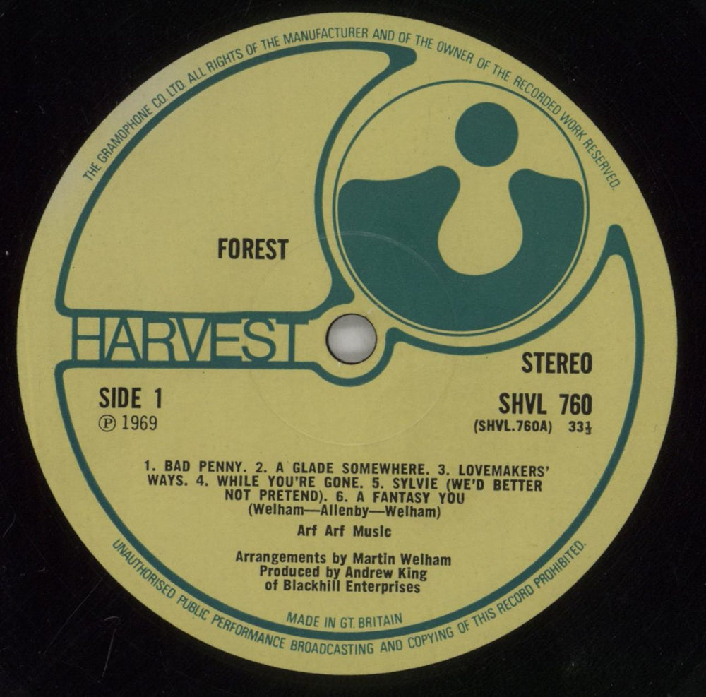 Forest Forest UK vinyl LP album (LP record) FOSLPFO863724