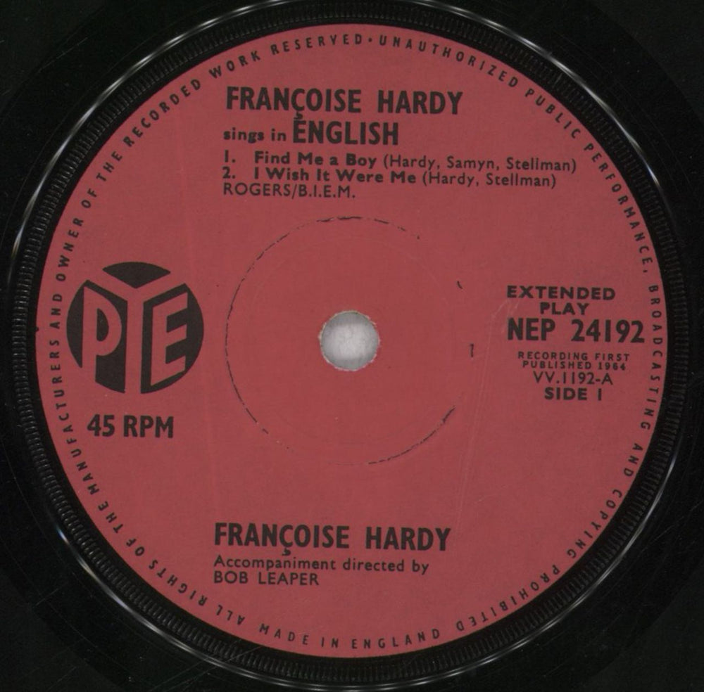 Françoise Hardy Sings In English! E.P. UK 7" vinyl single (7 inch record / 45) FHA07SI131145