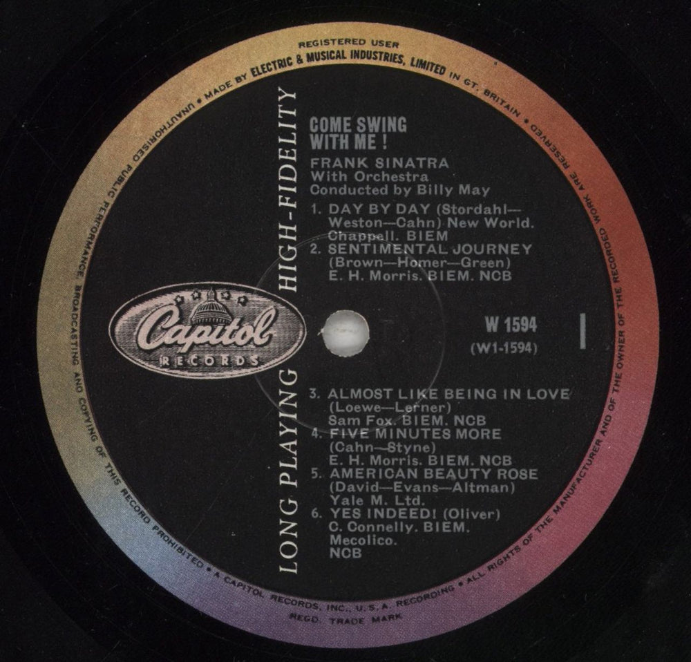 Frank Sinatra Come Swing With Me! UK vinyl LP album (LP record) FRSLPCO377268