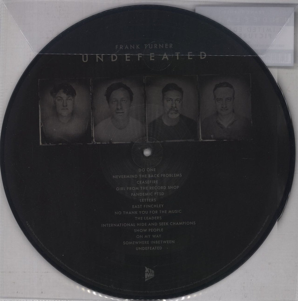 Frank Turner Undefeated UK picture disc LP (vinyl picture disc album) 197190622485