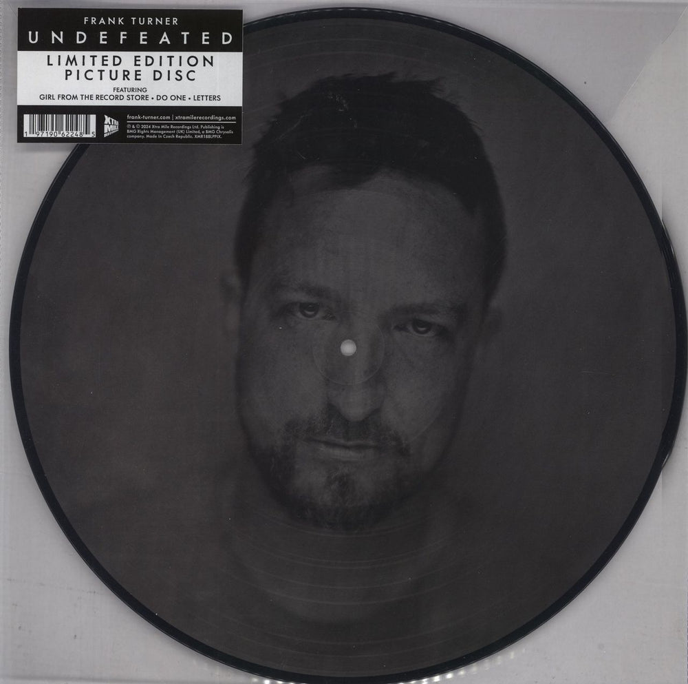 Frank Turner Undefeated UK picture disc LP (vinyl picture disc album) XMR188LPPIX