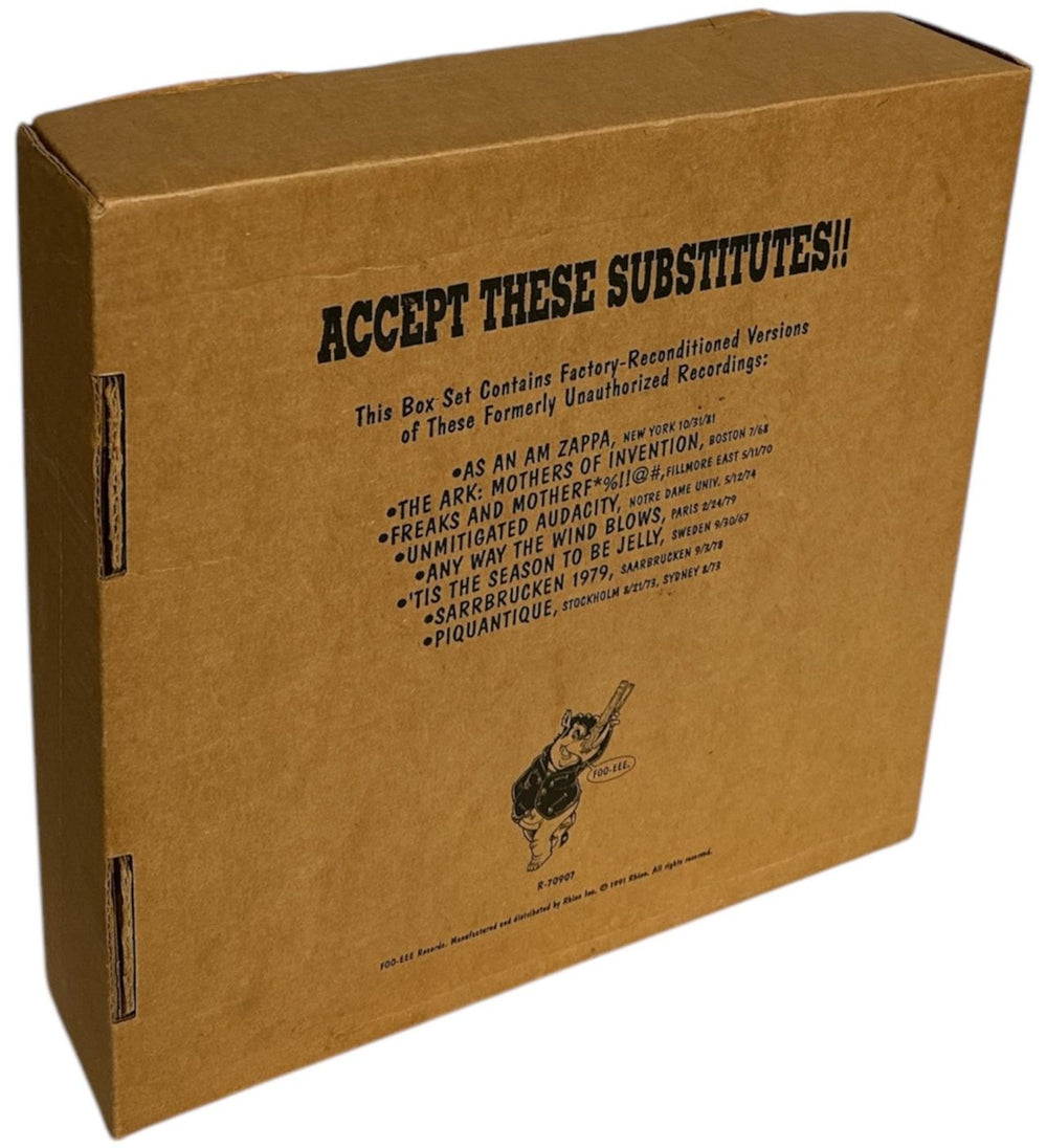 Frank Zappa Beat The Boots - Pop-Up Box + 8 x Cassette Albums, T-Shirt & Badge US Cassette Box 081227090746