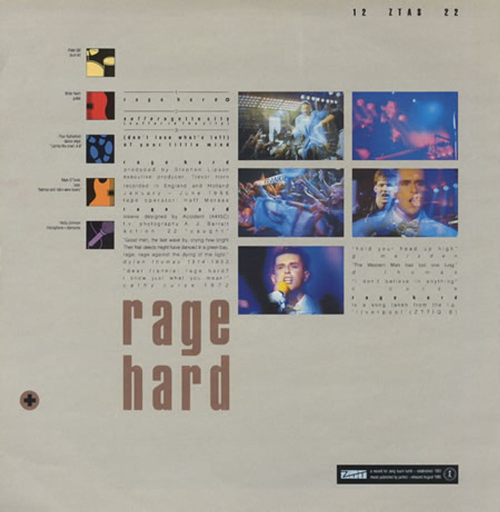 Frankie Goes To Hollywood Rage Hard UK 12" vinyl single (12 inch record / Maxi-single) FGT12RA24499