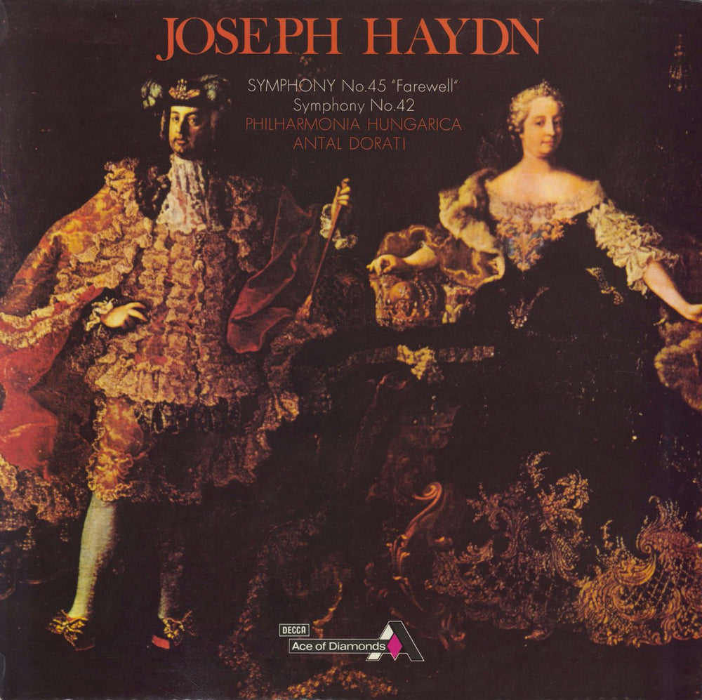 Franz Joseph Haydn Symphony No.45 "Farewell" / Symphony No.42 UK vinyl LP album (LP record) SDD414