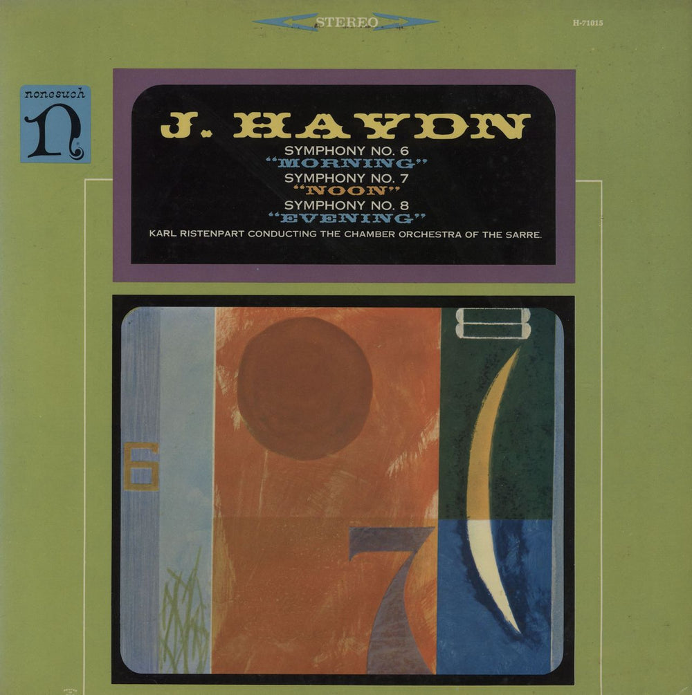 Franz Joseph Haydn Symphony No. 6 "Morning" / Symphony No. 7 "Noon" / Symphony No. 8 "Evening" US vinyl LP album (LP record) H-71015