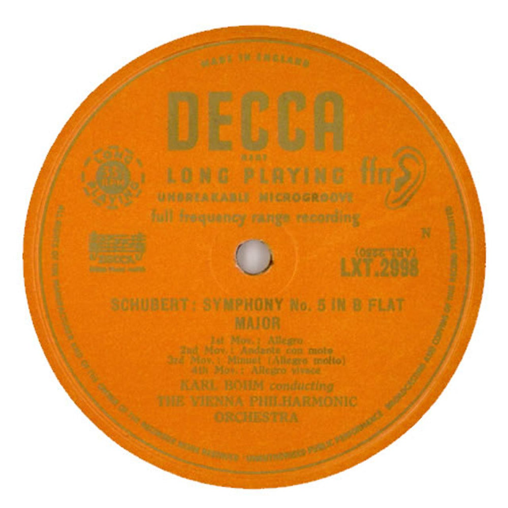 Franz Schubert Symphony No. 8 in B minor & Symphony No. 5 in B-flat major UK vinyl LP album (LP record) FT2LPSY535042