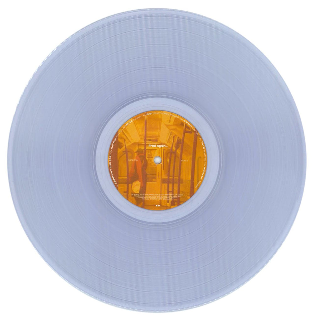 Fred Again Actual Life 2 [February 2 - October 15 2021] - Clear Vinyl UK vinyl LP album (LP record) 57ILPAC870219