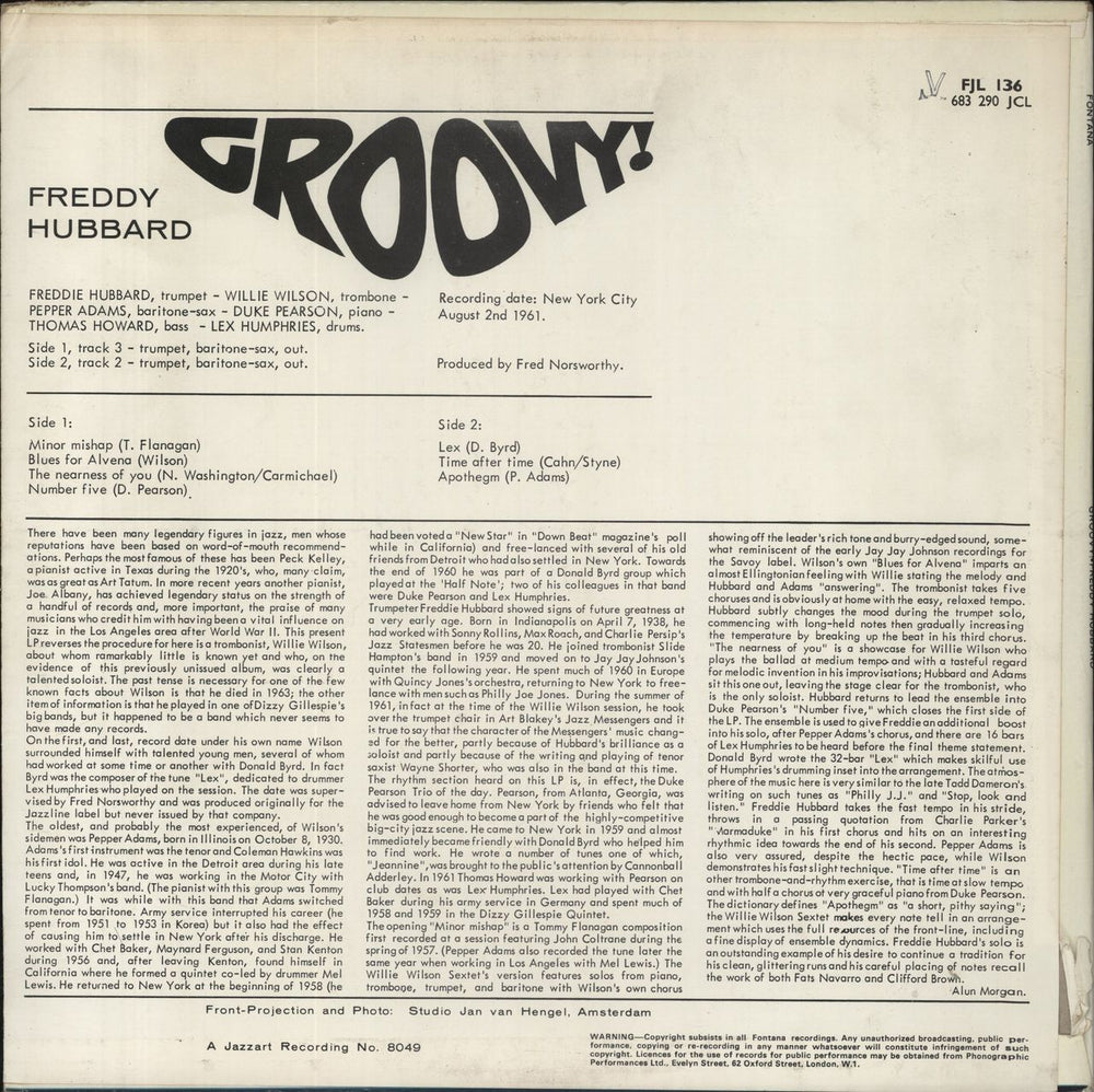 Freddie Hubbard Groovy! - 1st UK vinyl LP album (LP record)