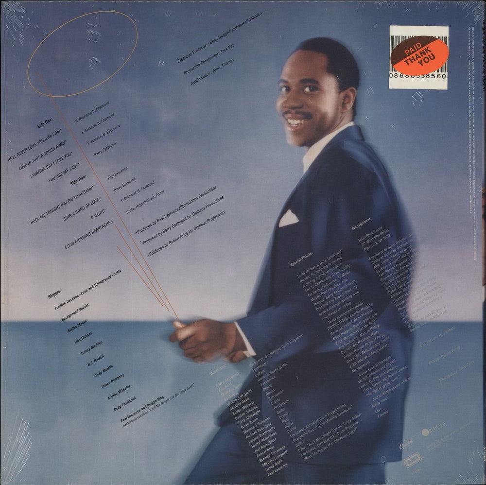 Freddie Jackson Rock Me Tonight - shrink US vinyl LP album (LP record) 077771240416