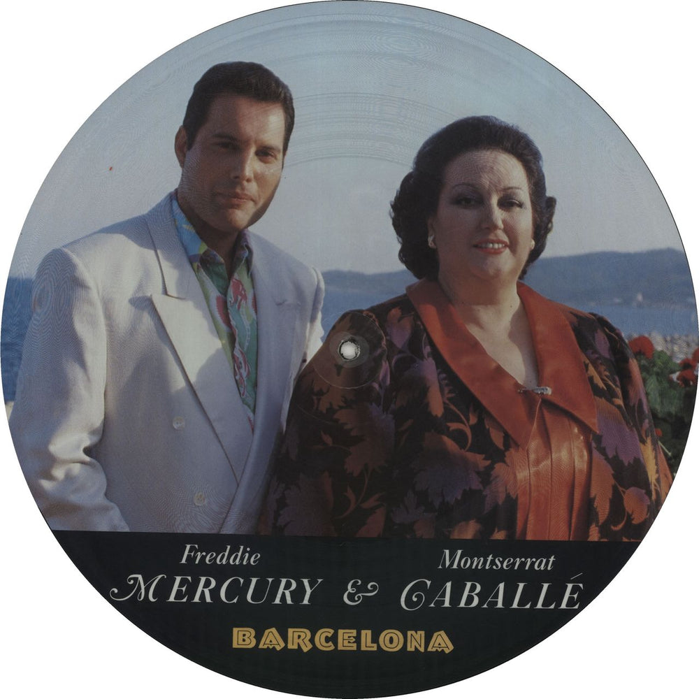 Freddie Mercury Barcelona UK 12" vinyl picture disc (12 inch picture record) POSPP887
