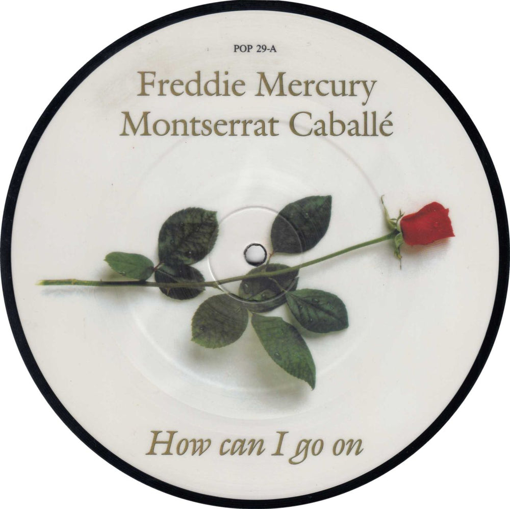 Freddie Mercury How Can I Go On UK 7" vinyl picture disc (7 inch picture disc single) POP29