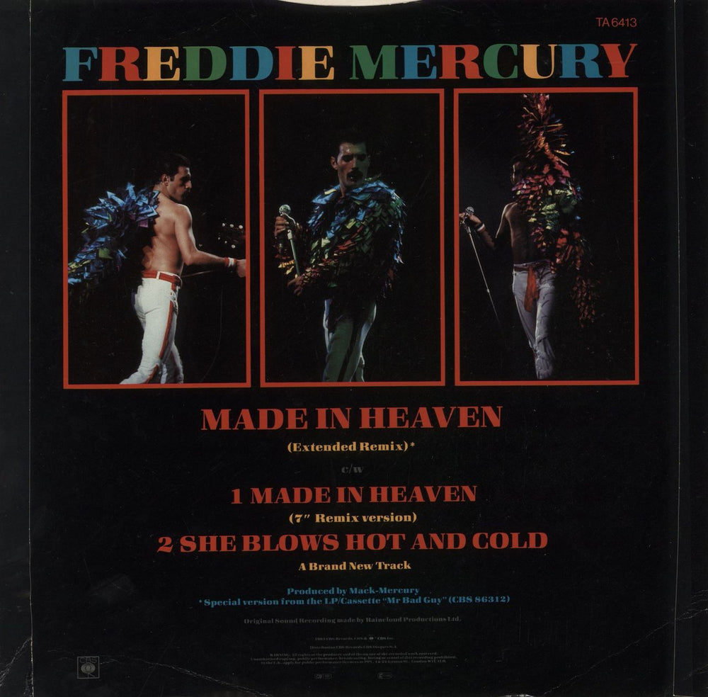 Freddie Mercury Made In Heaven UK 12" vinyl single (12 inch record / Maxi-single) 5099913640026