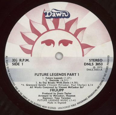 Fruupp Future Legends - 1st - WOS UK vinyl LP album (LP record) FWWLPFU882003