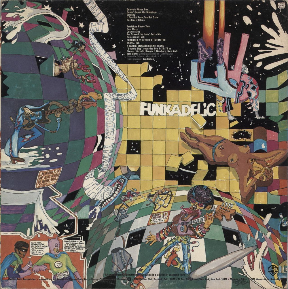 Funkadelic Hardcore Jollies + Promo Sticker US Promo vinyl LP album (LP record)