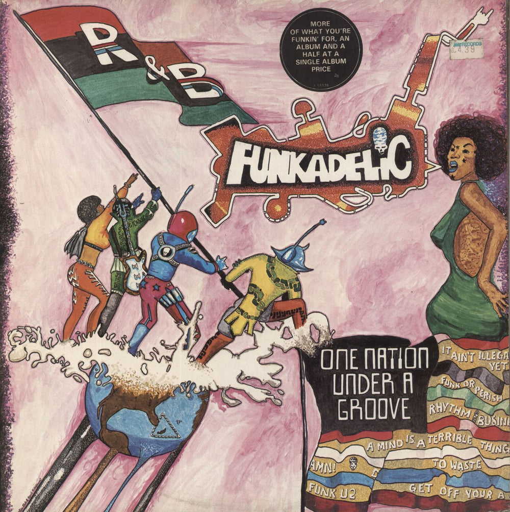 Funkadelic One Nation Under A Groove + 12" - Hype Stickered Sleeve UK vinyl LP album (LP record) K56539