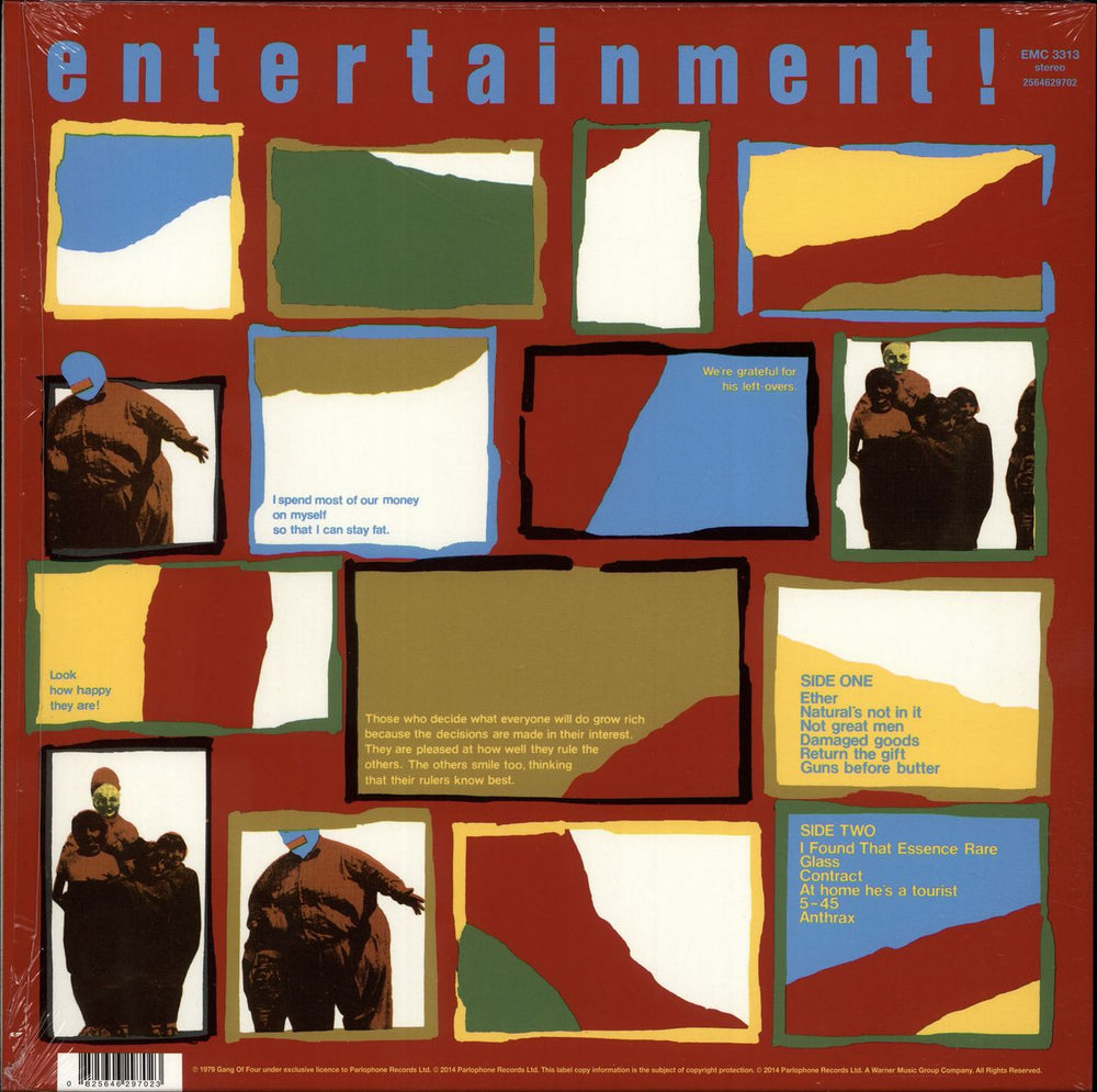 Gang Of Four Entertainment! - 180 Gram Black Vinyl - Sealed UK vinyl LP album (LP record) 825646297023