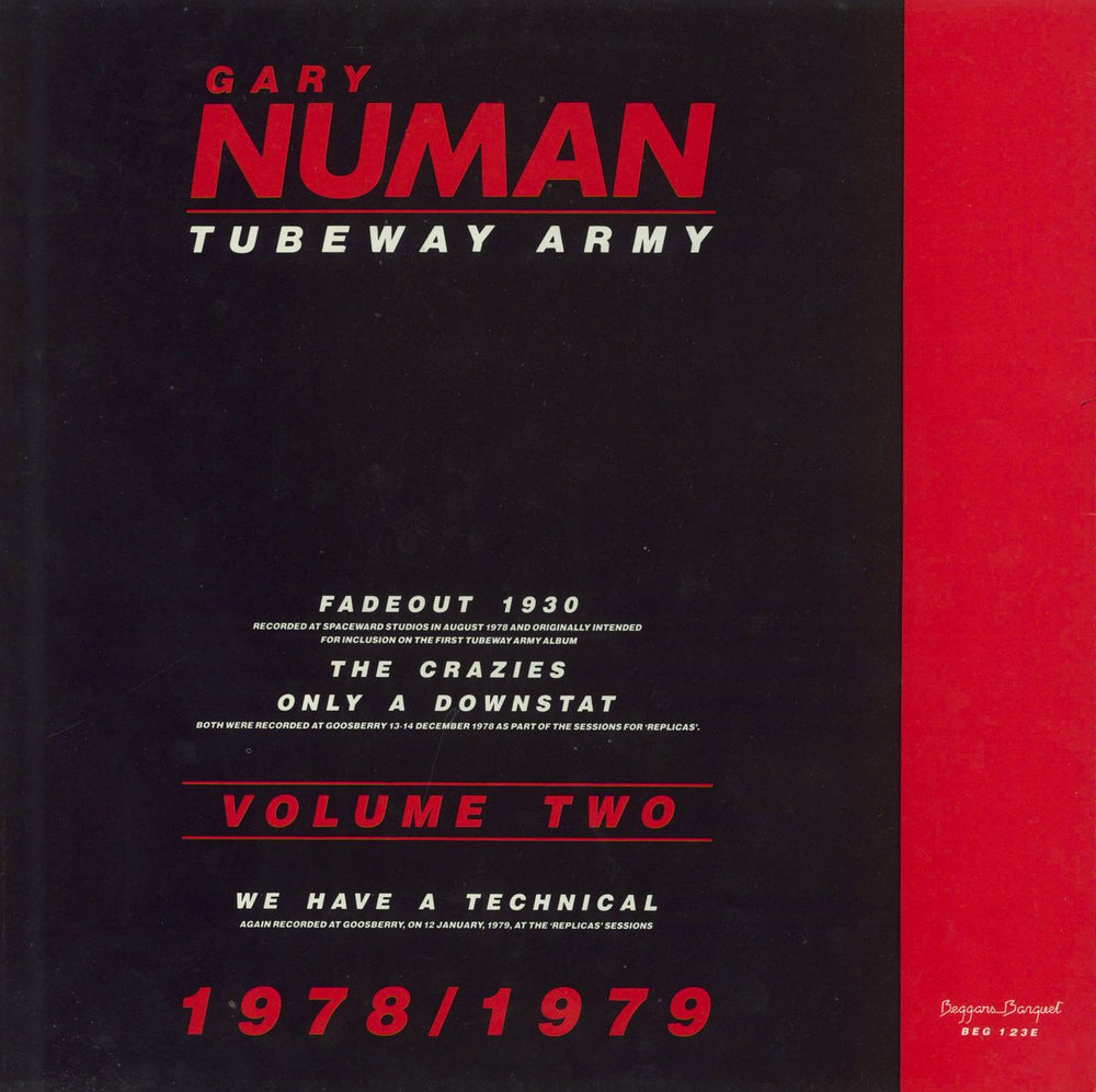 Gary Numan 1978-79 Volume Two - Red Vinyl UK 12" vinyl single (12 inch record / Maxi-single)