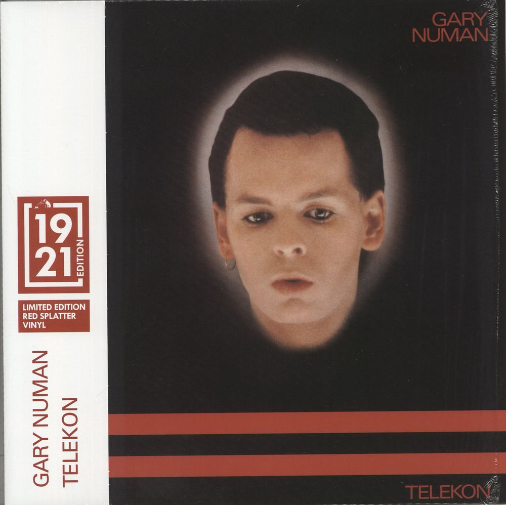 Gary Numan Telekon: HMV1921 - Red & Black Splatter UK 2-LP vinyl record set (Double LP Album) BBL19LPE