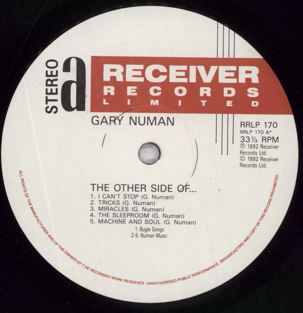 Gary Numan The Other Side Of... UK vinyl LP album (LP record) NUMLPTH200135