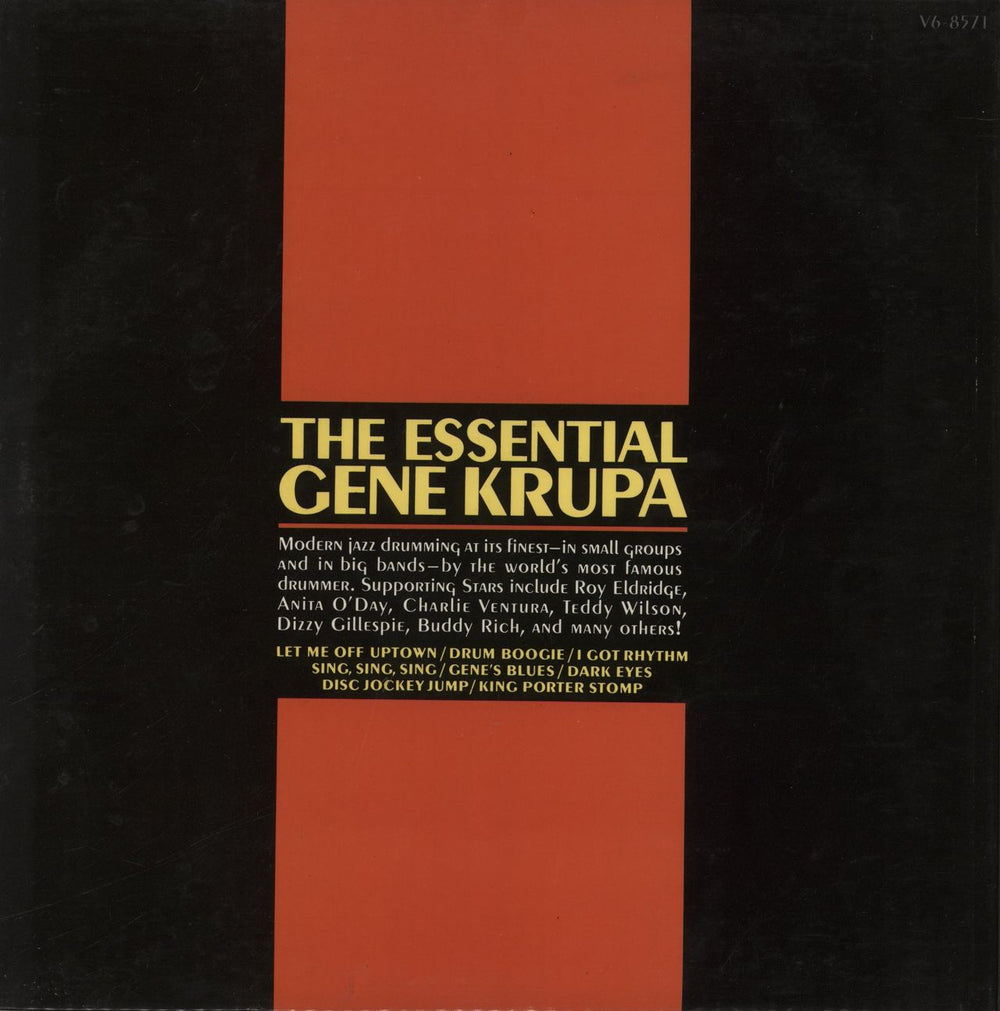 Gene Krupa The Essential Gene Krupa US vinyl LP album (LP record)