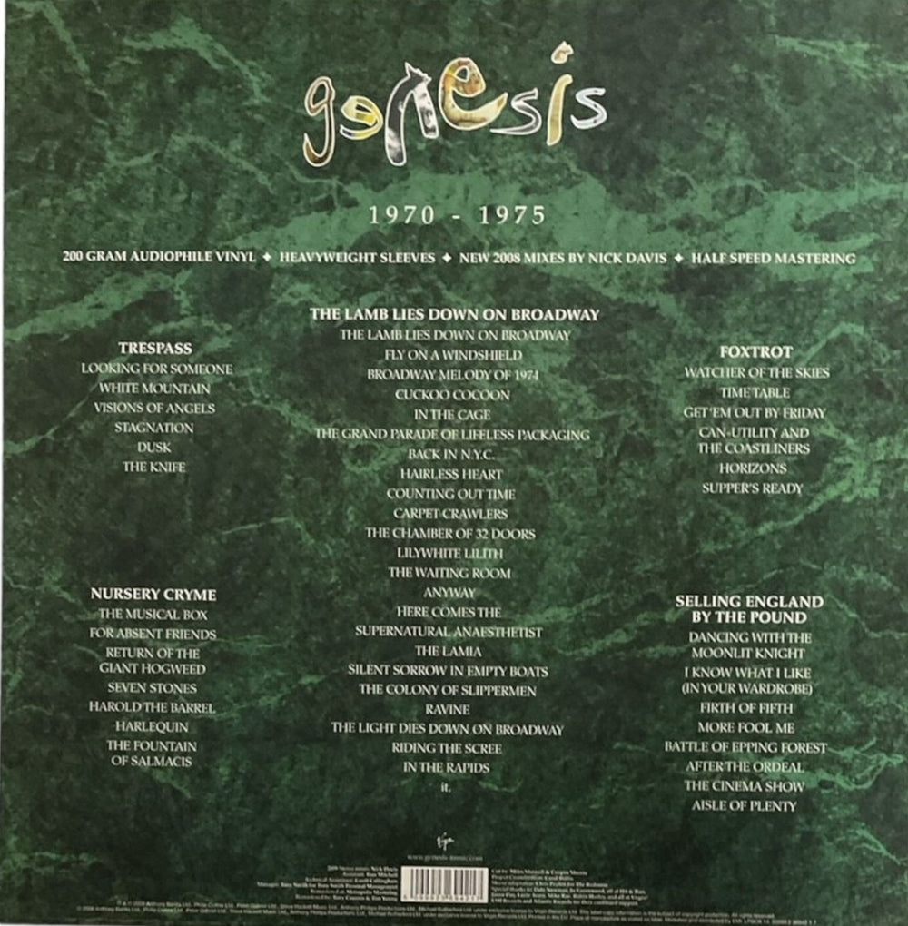 Genesis Genesis 1970 - 1975 - 200gm UK Vinyl Box Set 5099923694217