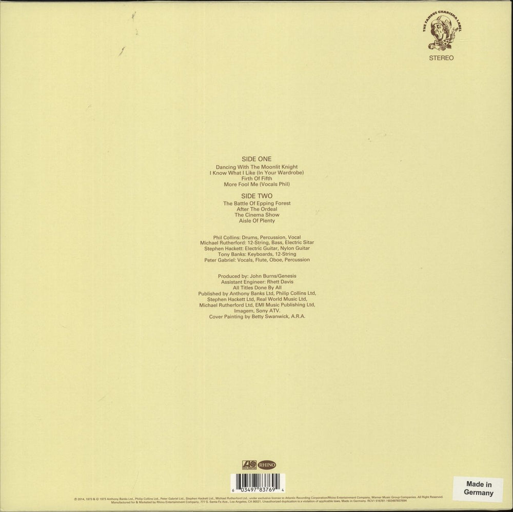 Genesis Selling England By The Pound - Crystal Clear Vinyl UK vinyl LP album (LP record) 603497837694