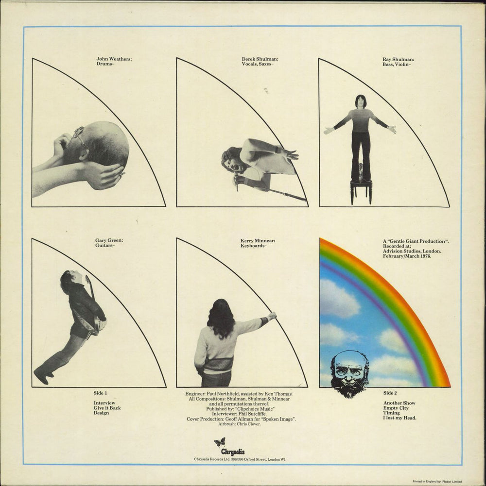 Gentle Giant Interview + Inner UK vinyl LP album (LP record)