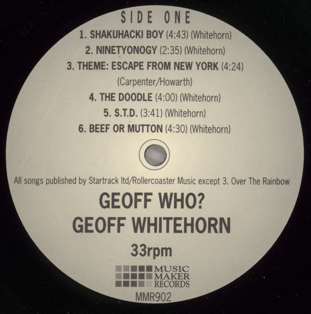 Geoff Whitehorn Geoff Who? US vinyl LP album (LP record) 99-LPGE880405