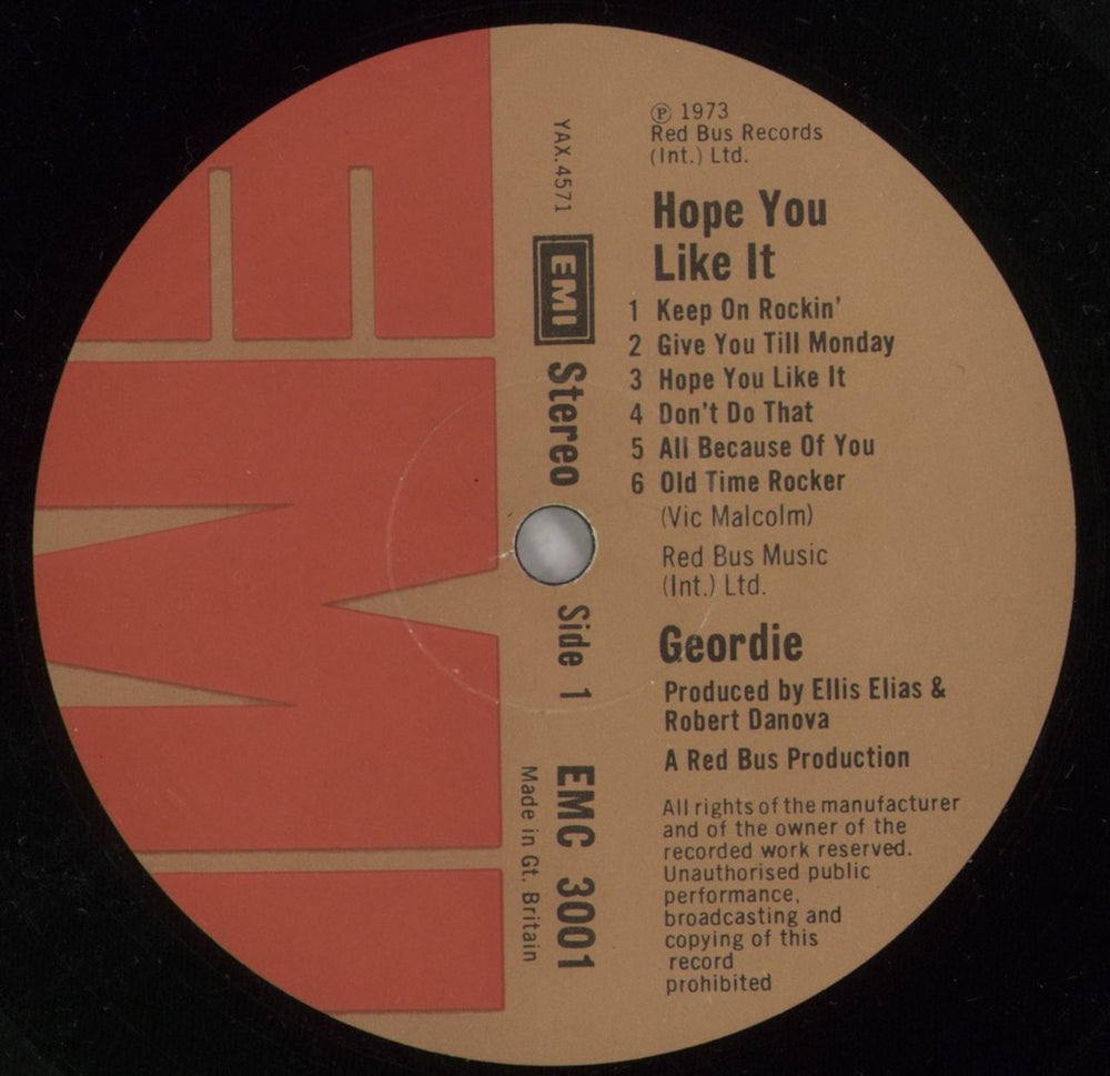 Geordie Hope You Like It - VG UK vinyl LP album (LP record) GDILPHO775338