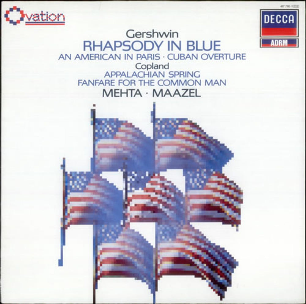 George Gershwin Rhapsody in Blue, An American in Paris & Cuban Overture UK vinyl LP album (LP record) 417716-1