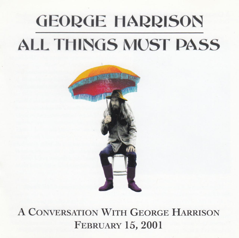 George Harrison All Things Must Pass A Conversation US Promo CD album (CDLP) DPRO-15950