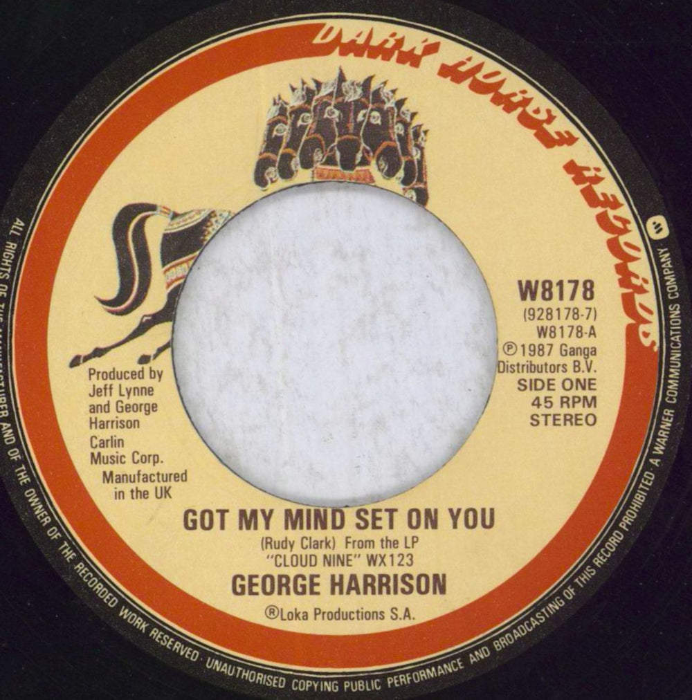 George Harrison Got My Mind Set On You - P/S UK 7" vinyl single (7 inch record / 45) GHA07GO844250