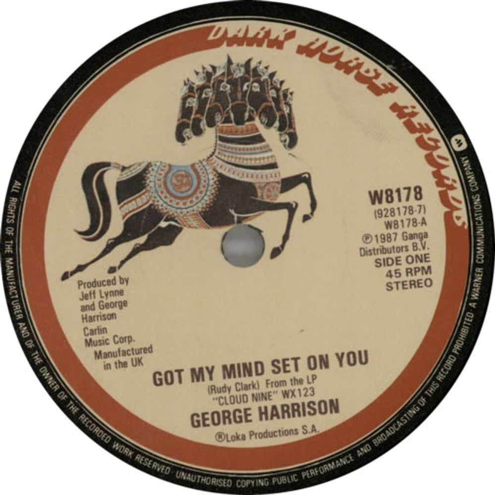 George Harrison Got My Mind Set On You - Solid + Sleeve UK 7" vinyl single (7 inch record / 45) GHA07GO601917