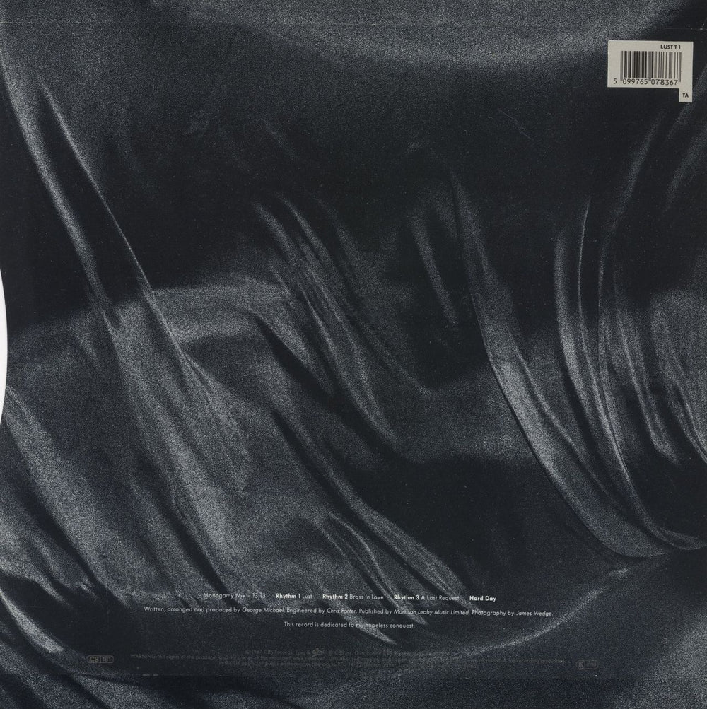 George Michael I Want Your Sex UK 12" vinyl single (12 inch record / Maxi-single) 5099765078367