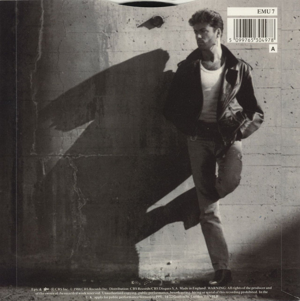 George Michael Kissing A Fool - Glossy sleeve UK 7" vinyl single (7 inch record / 45) 5099765304978