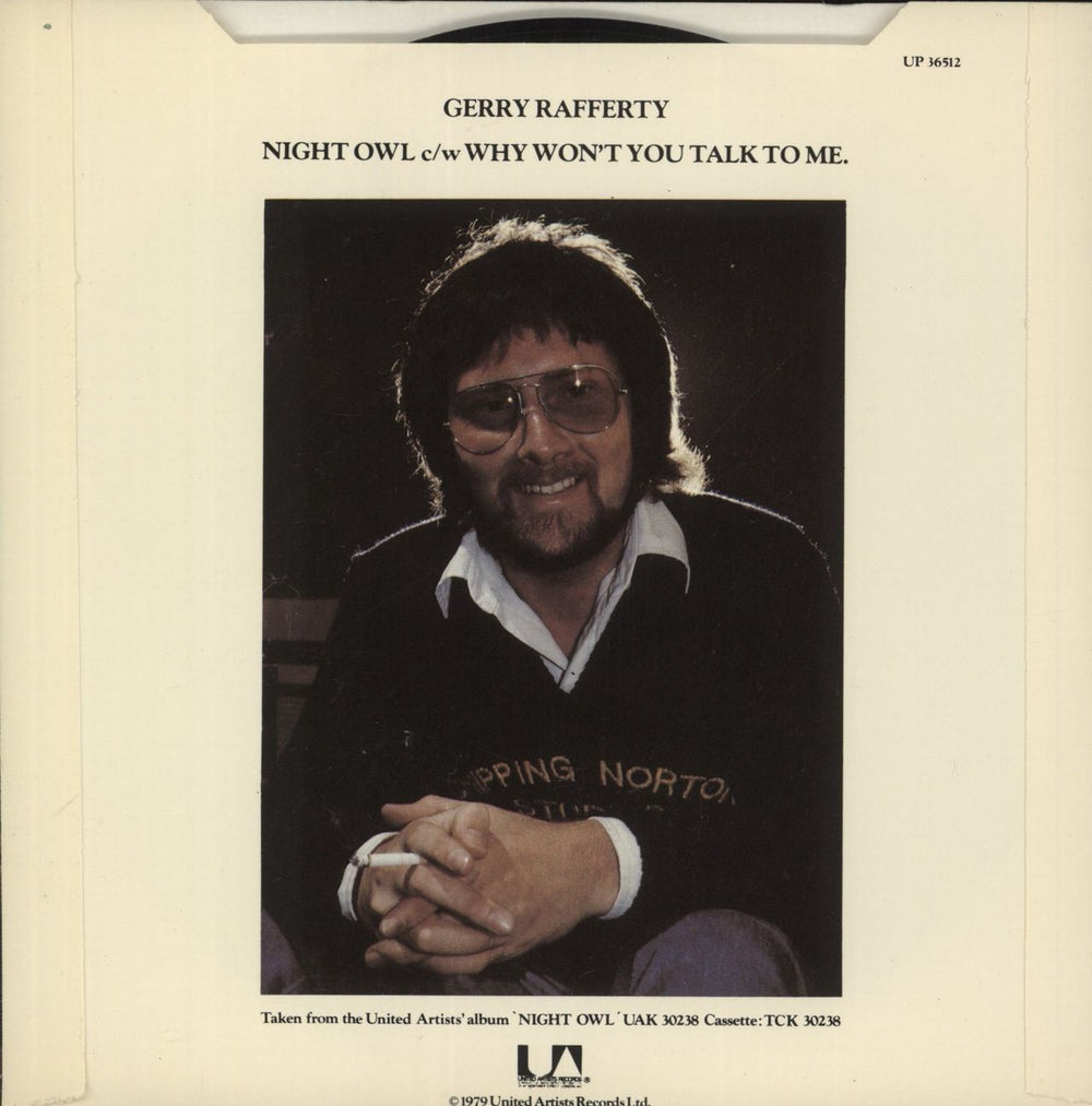 Gerry Rafferty Night Owl UK 7" vinyl single (7 inch record / 45)