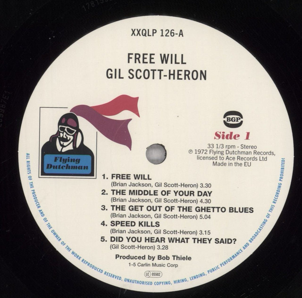 Gil Scott-Heron Free Will - 180gm UK vinyl LP album (LP record) GSHLPFR842277