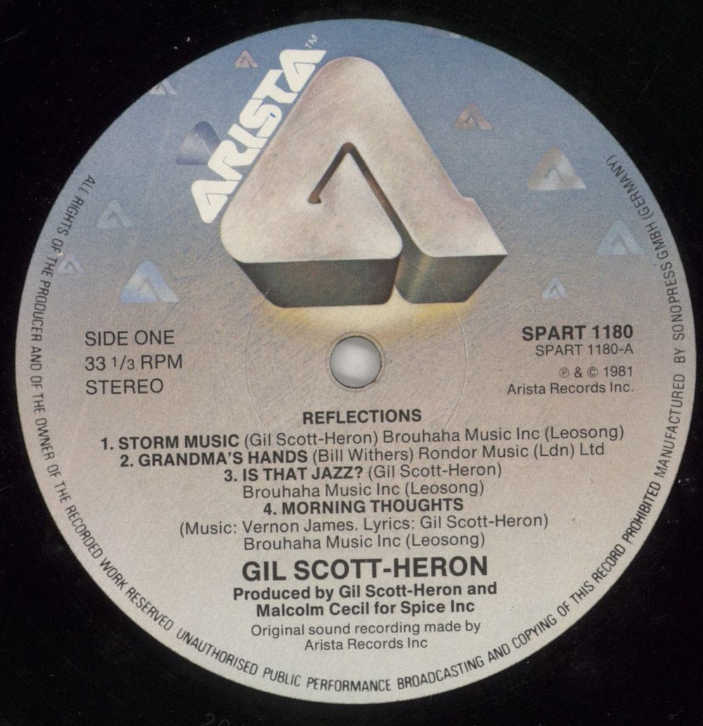 Gil Scott-Heron Reflections UK vinyl LP album (LP record) GSHLPRE541837