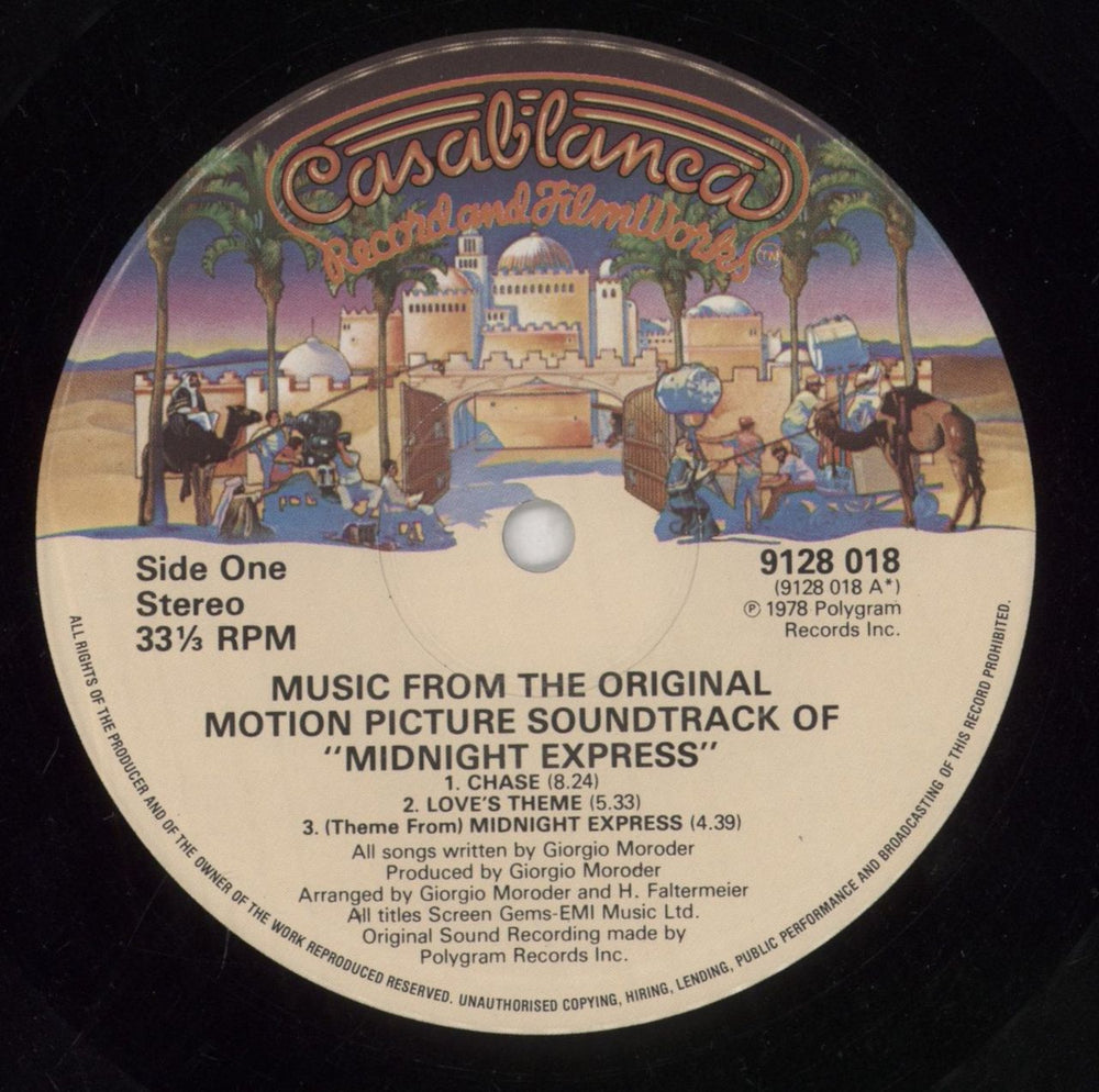 Giorgio Moroder Midnight Express UK vinyl LP album (LP record) GIOLPMI701040