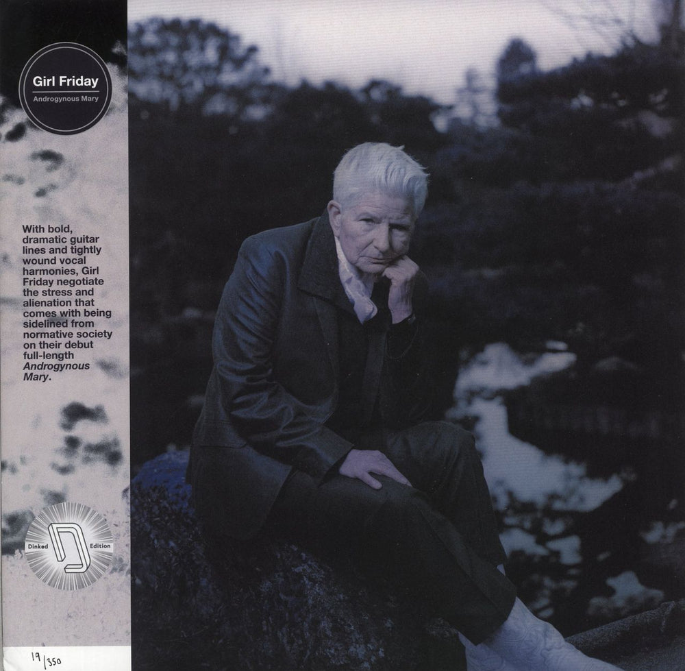 Girl Friday Androgynous Mary - Pink & White Vinyl - Autographed Photo UK vinyl LP album (LP record) HAR123DKD