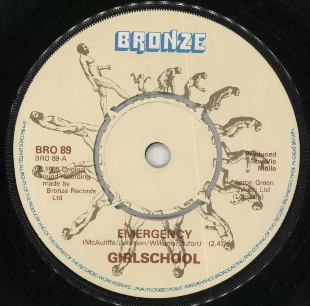 Girlschool Emergency + p/s UK 7" vinyl single (7 inch record / 45) GSC07EM188991