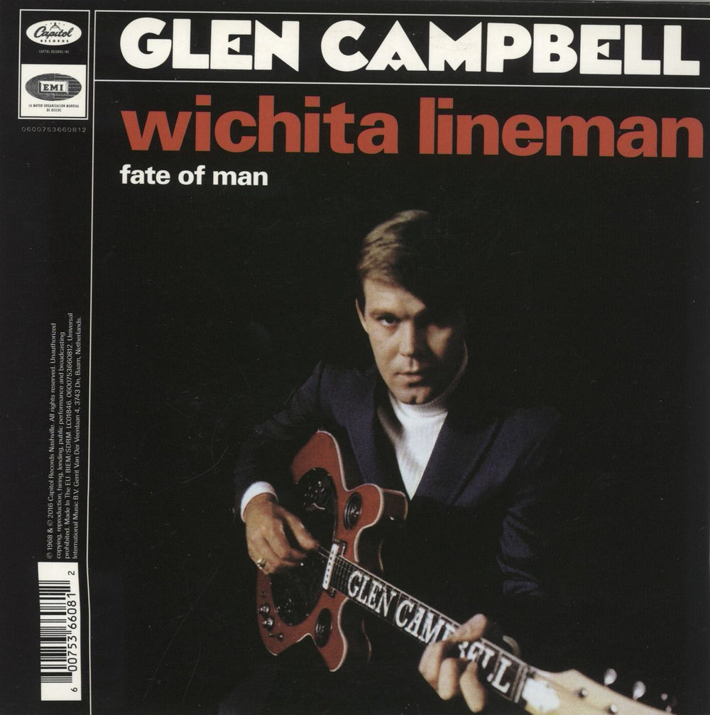 Glen Campbell Wichita Lineman - Red Vinyl - RSD 2016 UK 7" vinyl single (7 inch record / 45) 600753660812