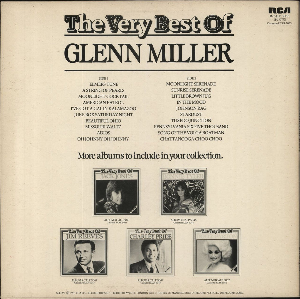 Glen Miller The Very Best Of Glenn Miller UK vinyl LP album (LP record)