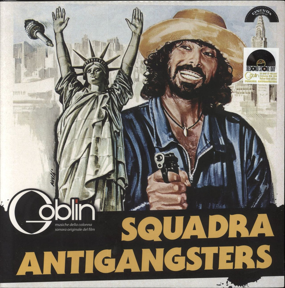 Goblin Squadra Antigangsters - Yellow Vinyl - Sealed Italian vinyl LP album (LP record) AMSLP93