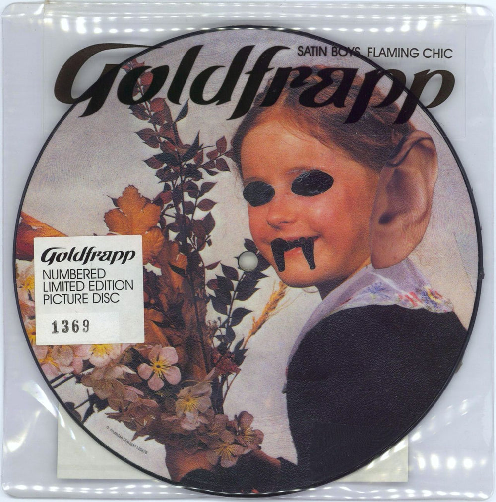 Goldfrapp Satin Boys, Flaming Chic UK 7" vinyl picture disc (7 inch picture disc single) MUTE368